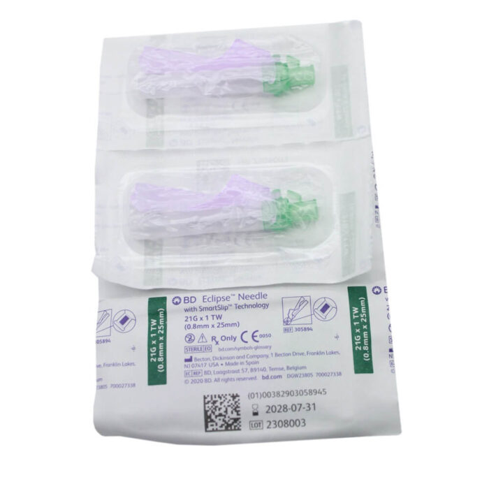 BD Vacutainer Eclipse Blood Collection Needle 21g x 1.25" (Box of 100)