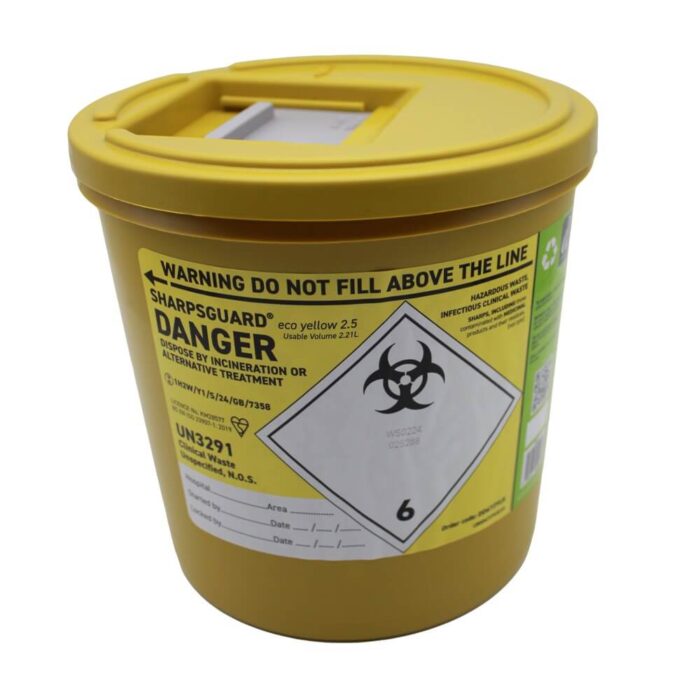 Sharpsguard Yellow Sharps Bin