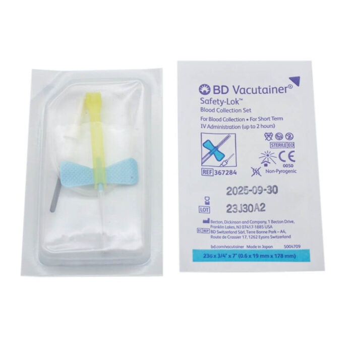 BD Vacutainer Safety Lok Blood Set 23g x 7" Tubing (Box of 50)