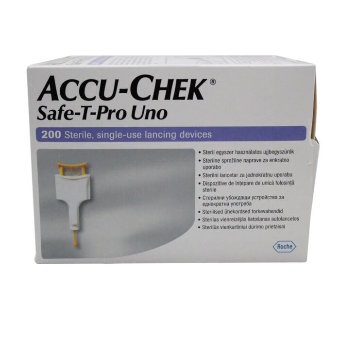 Lancets: Accu-Chek Safe-T-Pro Uno (Box of 200)