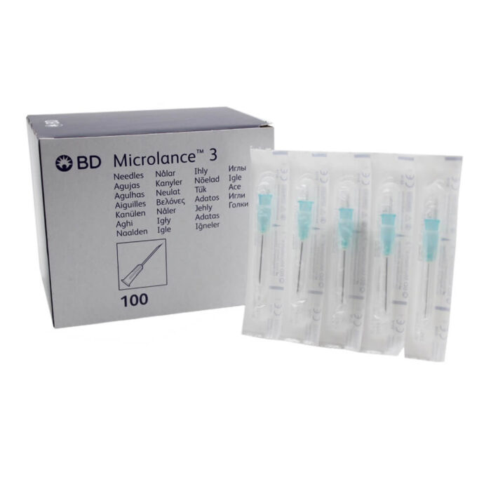 BD Microlance 3 Needle BLUE 23G x 1" (Box of 100)