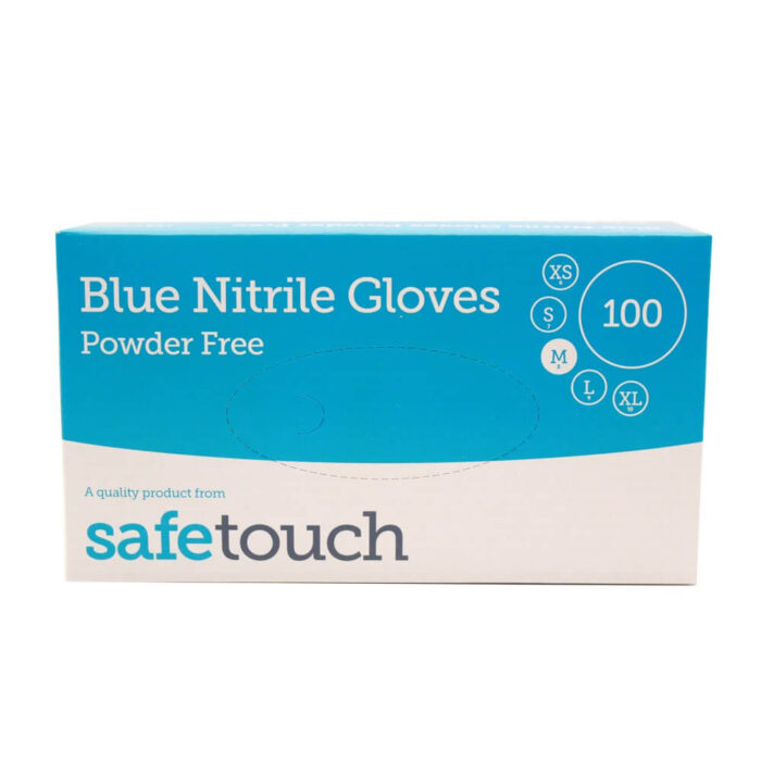 Safetouch Examination Nitrile Gloves Powder Free -(Box of 100)