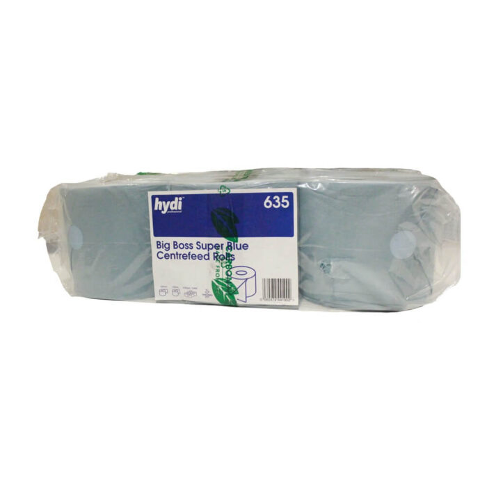 Blue Centrefeed Rolls 2 Ply, 162mmx150m  (Pack of 6 Rolls)